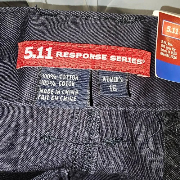NWT 5.11 Response Series Womens Fire Navy EMS Cotton Cargo Pants 16 Unhemmed‎ - Picture 5 of 6
